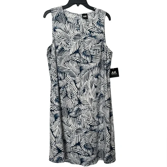Anne Klein | Dresses | Anne Klein Tropical Palm Print Linen Midi Dress Nwt  | Poshmark